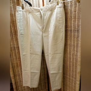 PURITAN Pants Beige Slacks Pleated Front Size 40/26" Short , Wide Legs